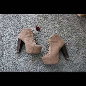 Suede Platform Booties
